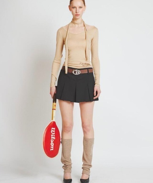 crank プリーツロングスカート I-dle minnie ≪通常販売≫adjust pleats mini skirt（アジャストプリーツミニ