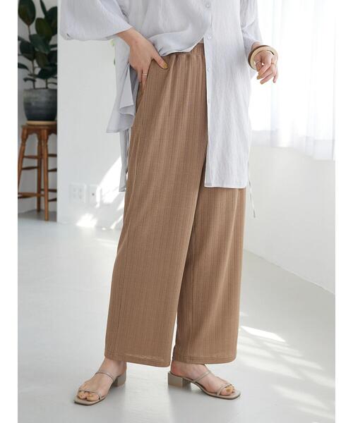 CRAFT STANDARD BOUTIQUE（クラフトスタンダードブティック）の「サラサラカットパンツ（その他パンツ・レディース・ブラック/キャメル・FREE）」の4枚目の写真