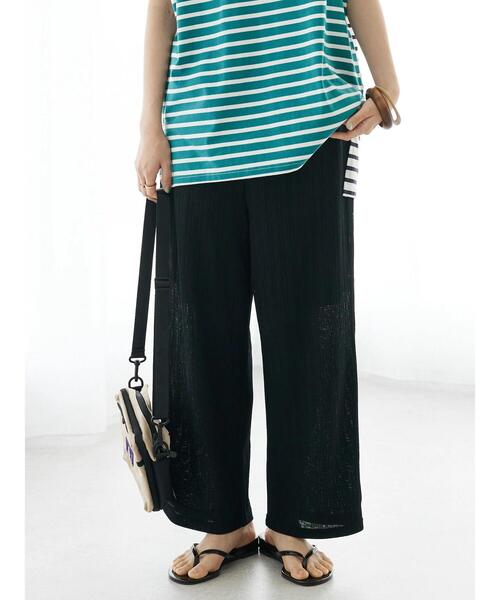 CRAFT STANDARD BOUTIQUE（クラフトスタンダードブティック）の「サラサラカットパンツ（その他パンツ・レディース・ブラック/キャメル・FREE）」の5枚目の写真