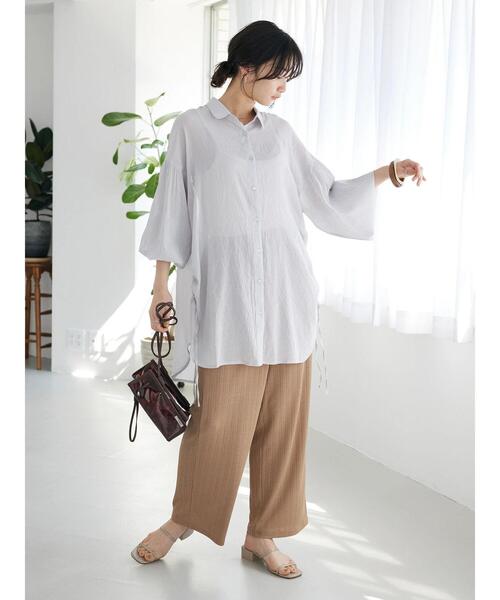 CRAFT STANDARD BOUTIQUE（クラフトスタンダードブティック）の「サラサラカットパンツ（その他パンツ・レディース・ブラック/キャメル・FREE）」の20枚目の写真