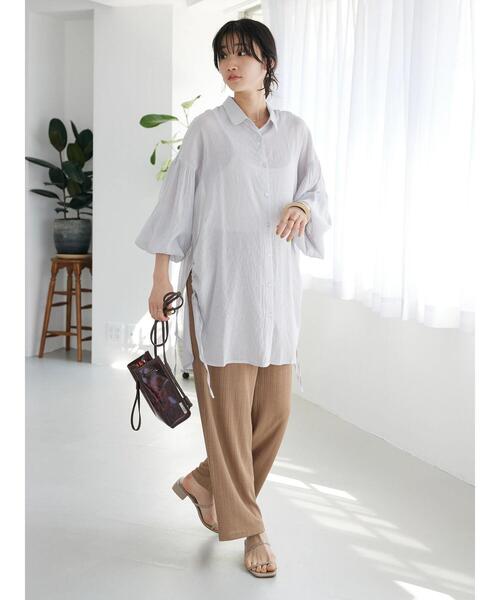 CRAFT STANDARD BOUTIQUE（クラフトスタンダードブティック）の「サラサラカットパンツ（その他パンツ・レディース・ブラック/キャメル・FREE）」の21枚目の写真