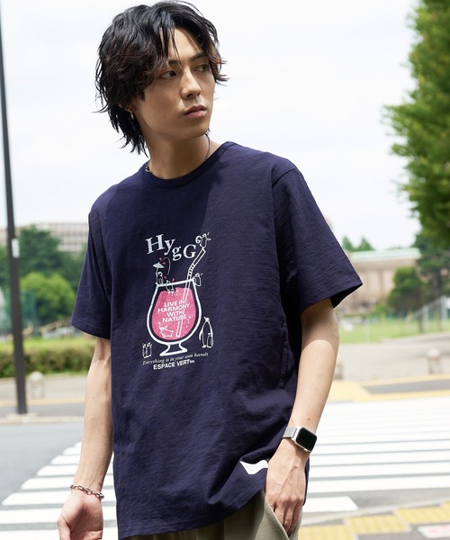 Blue Standard (ブルースタンダード)の「【BLUE STANDARD/ブルースタンダード】別注 ペンギンプリントTシャツ スラブ さらさら(Tシャツ/カットソー・メンズ・その他/その他1/その他3/その他2/その他4・X-LARGE/MEDIUM/SMALL/LARGE)」の3枚目の写真