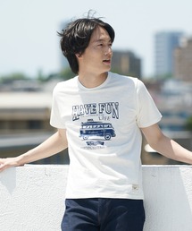【BLUE STANDARD/ブルースタンダード】別注 ペンギンプリントTシャツ スラブ さらさら