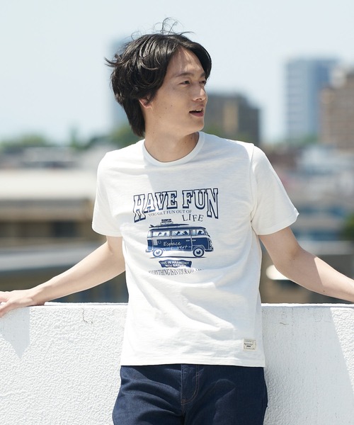 Blue Standard (ブルースタンダード)の「【BLUE STANDARD/ブルースタンダード】別注 ペンギンプリントTシャツ スラブ さらさら(Tシャツ/カットソー・メンズ・その他/その他1/その他3/その他2/その他4・X-LARGE/MEDIUM/SMALL/LARGE)」の4枚目の写真