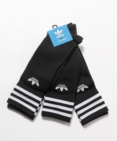 adidas（アディダス）の「adidas/アディダス TREFOIL SOLID CREW SOCKS 3 PAIRS 靴下（ソックス/靴下・メンズ・ブラック×ホワイト/ホワイト×ブラック・L/M/S）」の6枚目の写真
