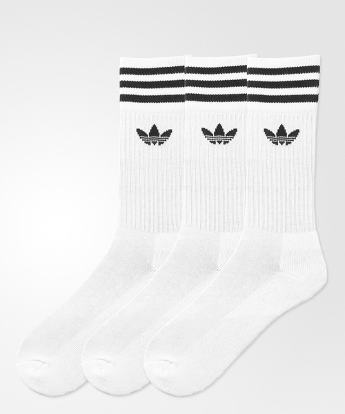 adidas（アディダス）の「adidas/アディダス TREFOIL SOLID CREW SOCKS 3 PAIRS 靴下（ソックス/靴下・メンズ・ブラック×ホワイト/ホワイト×ブラック・L/M/S）」の11枚目の写真