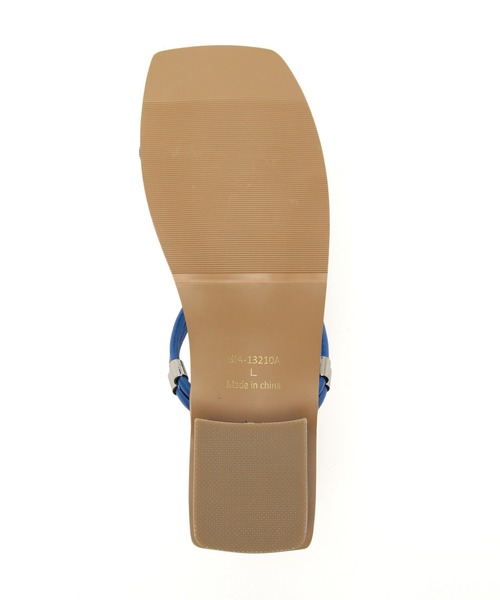 2WAYスクエアトゥブロックヒールミュール