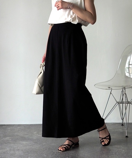 Riberry（リベリー）の「テレコリブ ナロースカート（スカート・レディース・アイボリー/ブラック/オートミール・FREE）」の19枚目の写真