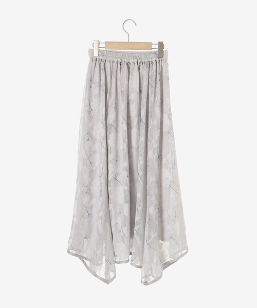 MAJESTIC LEGON（マジェスティックレゴン）の「フラワープリントジャカードスカート（スカート・レディース・アイボリー/グレー・MEDIUM）」の21枚目の写真