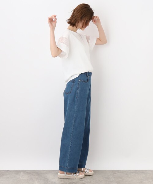 grove（グローブ）の「◆トレンド感たっぷり!ひんやり大人のランチデニムパンツ（デニムパンツ・レディース・ネイビー/ライトブルー・03/02/01/05/04）」の10枚目の写真