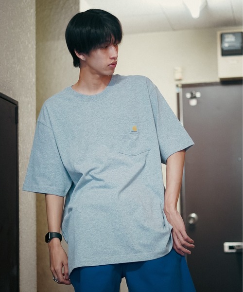 【Carhartt/カーハート】K87 Pocket Short Sleeve ポケット 半袖 Tシャツ メンズ レディース ポケットT ビッグシルエット ゆったり オーバーサイズ ルーズフィット（Tシャツ/カットソー）｜Carhartt（カーハート）