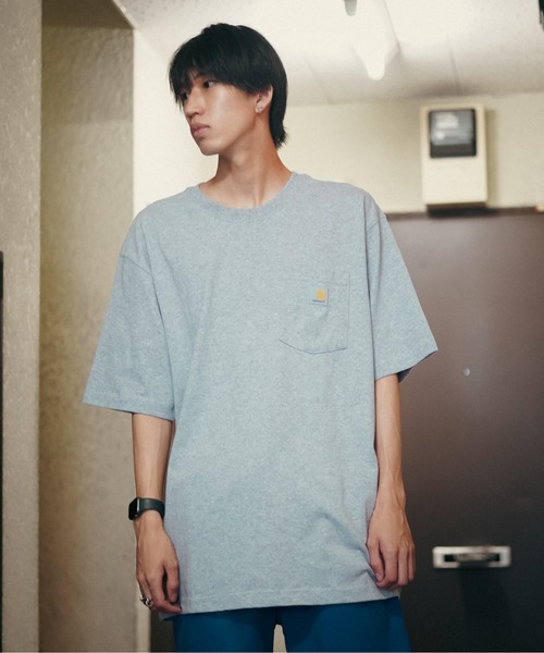 【Carhartt/カーハート】K87 Pocket Short Sleeve ポケット 半袖 Tシャツ メンズ レディース ポケットT ビッグシルエット ゆったり オーバーサイズ ルーズフィット（Tシャツ/カットソー）｜Carhartt（カーハート）