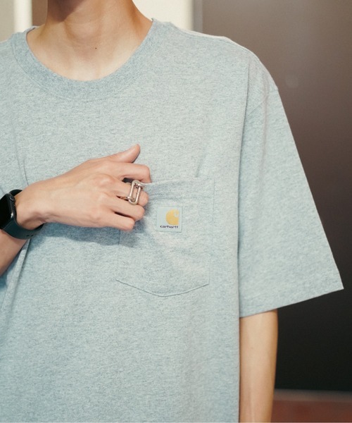 【Carhartt/カーハート】K87 Pocket Short Sleeve ポケット 半袖 Tシャツ メンズ レディース ポケットT ビッグシルエット ゆったり オーバーサイズ ルーズフィット（Tシャツ/カットソー）｜Carhartt（カーハート）