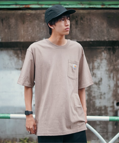 【Carhartt/カーハート】K87 Pocket Short Sleeve ポケット 半袖 Tシャツ メンズ レディース ポケットT ビッグシルエット ゆったり オーバーサイズ ルーズフィット（Tシャツ/カットソー）｜Carhartt（カーハート）