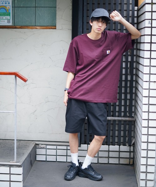 【Carhartt/カーハート】K87 Pocket Short Sleeve ポケット 半袖 Tシャツ メンズ レディース ポケットT ビッグシルエット ゆったり オーバーサイズ ルーズフィット（Tシャツ/カットソー）｜Carhartt（カーハート）