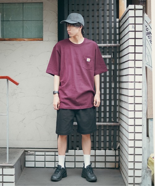【Carhartt/カーハート】K87 Pocket Short Sleeve ポケット 半袖 Tシャツ メンズ レディース ポケットT ビッグシルエット ゆったり オーバーサイズ ルーズフィット（Tシャツ/カットソー）｜Carhartt（カーハート）
