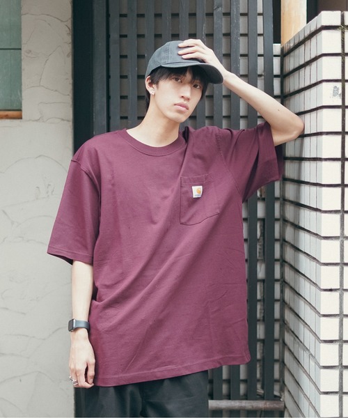 【Carhartt/カーハート】K87 Pocket Short Sleeve ポケット 半袖 Tシャツ メンズ レディース ポケットT ビッグシルエット ゆったり オーバーサイズ ルーズフィット（Tシャツ/カットソー）｜Carhartt（カーハート）
