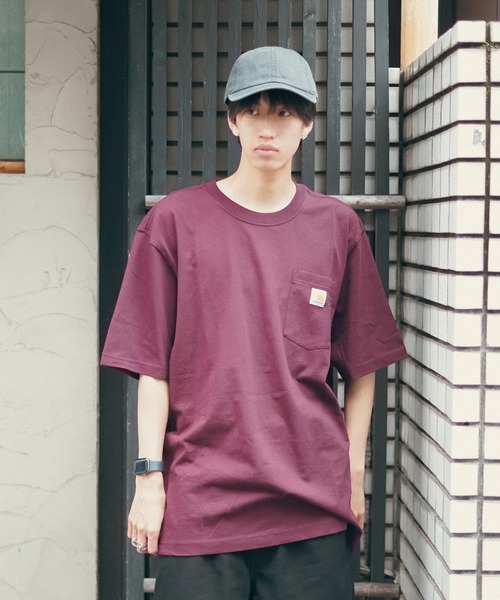 【Carhartt/カーハート】K87 Pocket Short Sleeve ポケット 半袖 Tシャツ メンズ レディース ポケットT ビッグシルエット ゆったり オーバーサイズ ルーズフィット（Tシャツ/カットソー）｜Carhartt（カーハート）