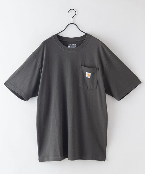 【Carhartt/カーハート】K87 Pocket Short Sleeve ポケット 半袖 Tシャツ メンズ レディース ポケットT ビッグシルエット ゆったり オーバーサイズ ルーズフィット（Tシャツ/カットソー）｜Carhartt（カーハート）