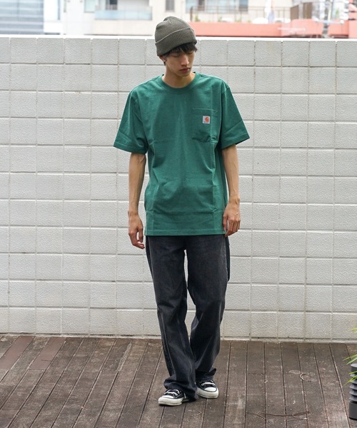 【Carhartt/カーハート】K87 Pocket Short Sleeve ポケット 半袖 Tシャツ メンズ レディース ポケットT ビッグシルエット ゆったり オーバーサイズ ルーズフィット（Tシャツ/カットソー）｜Carhartt（カーハート）