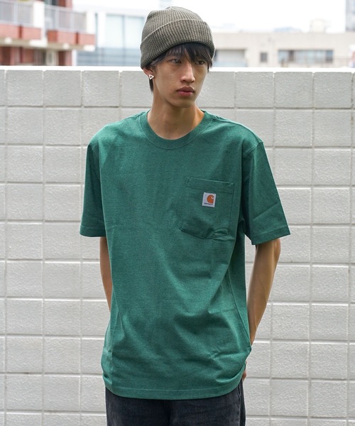 【Carhartt/カーハート】K87 Pocket Short Sleeve ポケット 半袖 Tシャツ メンズ レディース ポケットT ビッグシルエット ゆったり オーバーサイズ ルーズフィット（Tシャツ/カットソー）｜Carhartt（カーハート）