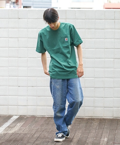 【Carhartt/カーハート】K87 Pocket Short Sleeve ポケット 半袖 Tシャツ メンズ レディース ポケットT ビッグシルエット ゆったり オーバーサイズ ルーズフィット（Tシャツ/カットソー）｜Carhartt（カーハート）