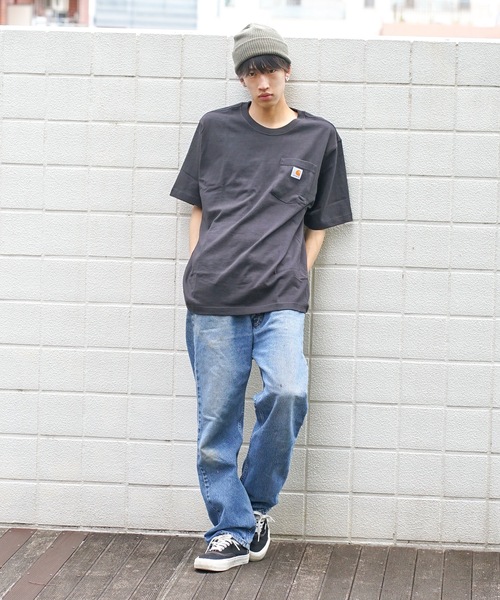 【Carhartt/カーハート】K87 Pocket Short Sleeve ポケット 半袖 Tシャツ メンズ レディース ポケットT ビッグシルエット ゆったり オーバーサイズ ルーズフィット（Tシャツ/カットソー）｜Carhartt（カーハート）