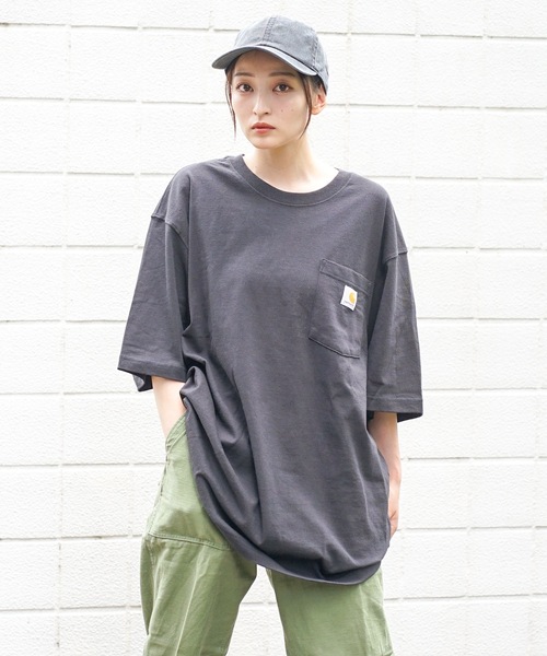 【Carhartt/カーハート】K87 Pocket Short Sleeve ポケット 半袖 Tシャツ メンズ レディース ポケットT ビッグシルエット ゆったり オーバーサイズ ルーズフィット（Tシャツ/カットソー）｜Carhartt（カーハート）