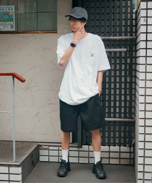 【Carhartt/カーハート】K87 Pocket Short Sleeve ポケット 半袖 Tシャツ メンズ レディース ポケットT ビッグシルエット ゆったり オーバーサイズ ルーズフィット（Tシャツ/カットソー）｜Carhartt（カーハート）