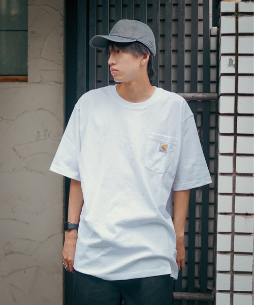 【Carhartt/カーハート】K87 Pocket Short Sleeve ポケット 半袖 Tシャツ メンズ レディース ポケットT ビッグシルエット ゆったり オーバーサイズ ルーズフィット（Tシャツ/カットソー）｜Carhartt（カーハート）