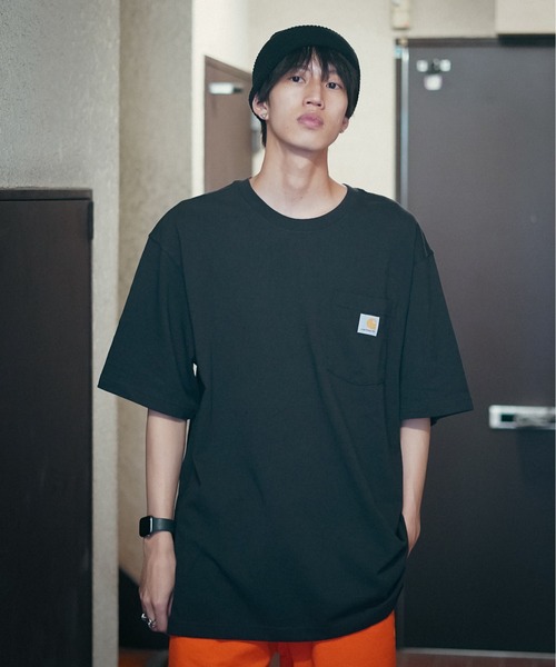 【Carhartt/カーハート】K87 Pocket Short Sleeve ポケット 半袖 Tシャツ メンズ レディース ポケットT ビッグシルエット ゆったり オーバーサイズ ルーズフィット（Tシャツ/カットソー）｜Carhartt（カーハート）
