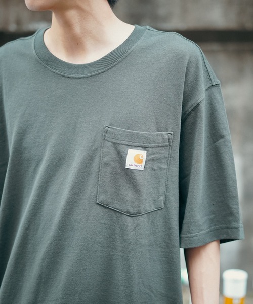 【Carhartt/カーハート】K87 Pocket Short Sleeve ポケット 半袖 Tシャツ メンズ レディース ポケットT ビッグシルエット ゆったり オーバーサイズ ルーズフィット（Tシャツ/カットソー）｜Carhartt（カーハート）