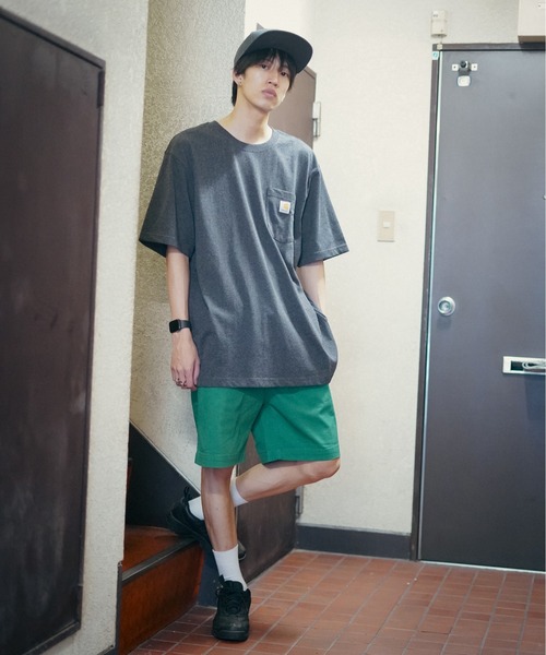 【Carhartt/カーハート】K87 Pocket Short Sleeve ポケット 半袖 Tシャツ メンズ レディース ポケットT ビッグシルエット ゆったり オーバーサイズ ルーズフィット（Tシャツ/カットソー）｜Carhartt（カーハート）