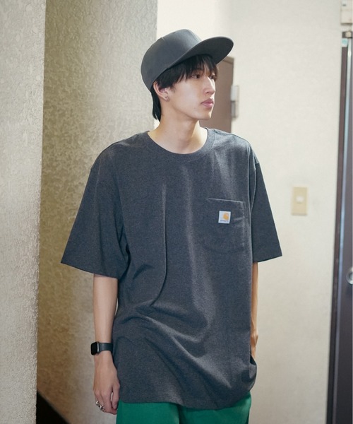 【Carhartt/カーハート】K87 Pocket Short Sleeve ポケット 半袖 Tシャツ メンズ レディース ポケットT ビッグシルエット ゆったり オーバーサイズ ルーズフィット（Tシャツ/カットソー）｜Carhartt（カーハート）