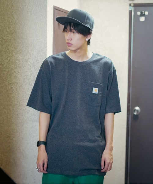 【Carhartt/カーハート】K87 Pocket Short Sleeve ポケット 半袖 Tシャツ メンズ レディース ポケットT ビッグシルエット ゆったり オーバーサイズ ルーズフィット（Tシャツ/カットソー）｜Carhartt（カーハート）