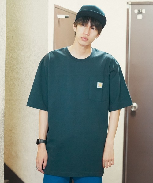 【Carhartt/カーハート】K87 Pocket Short Sleeve ポケット 半袖 Tシャツ メンズ レディース ポケットT ビッグシルエット ゆったり オーバーサイズ ルーズフィット（Tシャツ/カットソー）｜Carhartt（カーハート）