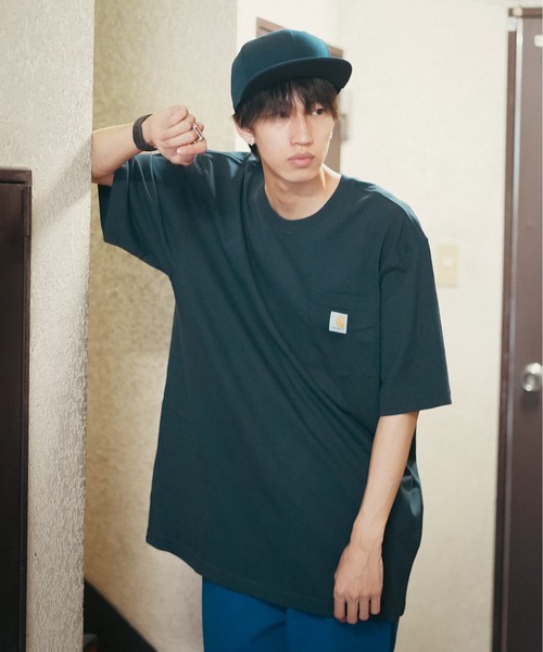【Carhartt/カーハート】K87 Pocket Short Sleeve ポケット 半袖 Tシャツ メンズ レディース ポケットT ビッグシルエット ゆったり オーバーサイズ ルーズフィット（Tシャツ/カットソー）｜Carhartt（カーハート）