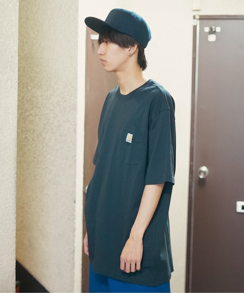 【Carhartt/カーハート】K87 Pocket Short Sleeve ポケット 半袖 Tシャツ メンズ レディース ポケットT ビッグシルエット ゆったり オーバーサイズ ルーズフィット（Tシャツ/カットソー）｜Carhartt（カーハート）