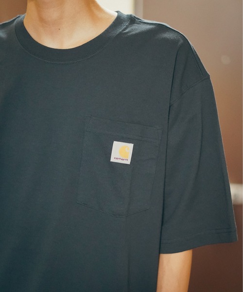 【Carhartt/カーハート】K87 Pocket Short Sleeve ポケット 半袖 Tシャツ メンズ レディース ポケットT ビッグシルエット ゆったり オーバーサイズ ルーズフィット（Tシャツ/カットソー）｜Carhartt（カーハート）