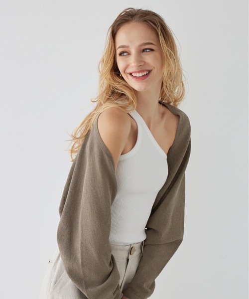 ALEXIA STAM（アリシアスタン）の「Long Sleeve Knit Bolero / サマーニットボレロ（カーディガン/ボレロ・レディース・ピンク系その他/ブラック/モカ/ブルー系その他・FREE）」の3枚目の写真