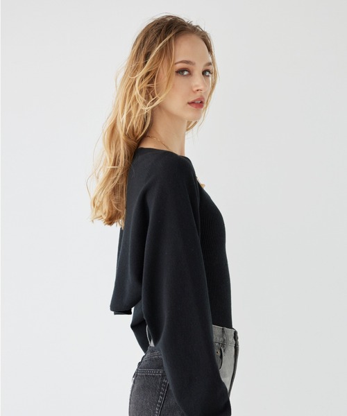 ALEXIA STAM（アリシアスタン）の「Long Sleeve Knit Bolero / サマーニットボレロ（カーディガン/ボレロ・レディース・ピンク系その他/ブラック/モカ/ブルー系その他・FREE）」の11枚目の写真
