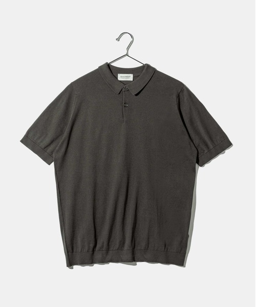 JOHN SMEDLEY RHODES 30 GAUGE SEAISLAND COTTON POLO KNIT