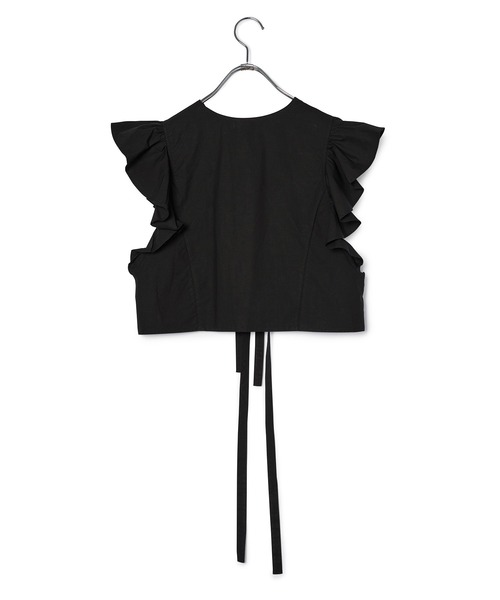 ADAM ET ROPE'（アダムエロペ）の「〈SETアイテム〉フリルセットTシャツ（Tシャツ/カットソー・レディース・ホワイト/ブラック/ベージュ・FREE）」の6枚目の写真