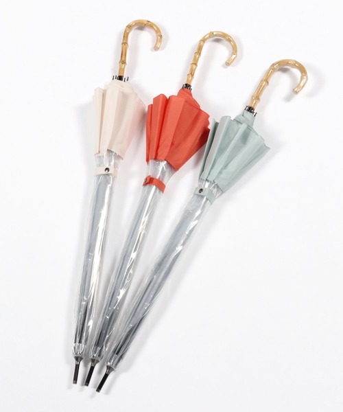 LEPSIM(レプシィム)の「ドームコンビビニール傘 178061(長傘・レディース・ライトグリーン/オレンジ/アイボリー・ONE SIZE)」の11枚目の写真