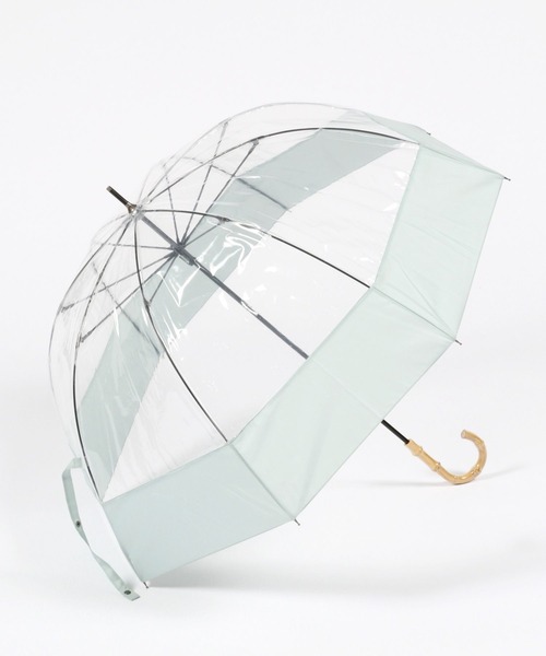 LEPSIM(レプシィム)の「ドームコンビビニール傘 178061(長傘・レディース・ライトグリーン/オレンジ/アイボリー・ONE SIZE)」の6枚目の写真