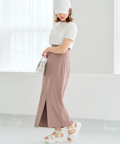 MAJESTIC LEGON(マジェスティックレゴン)の「ウエストフィットスリットスカート(スカート・レディース・モカ/ブラック/オレンジ・SMALL/MEDIUM)」の13枚目の写真