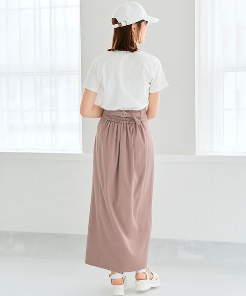 MAJESTIC LEGON(マジェスティックレゴン)の「ウエストフィットスリットスカート(スカート・レディース・モカ/ブラック/オレンジ・SMALL/MEDIUM)」の14枚目の写真