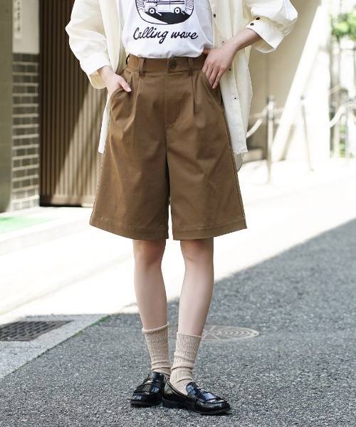 zootie(ズーティー)の「【穿いてひんやり!接触冷感パンツ】 COOL TOUCH 接触冷感ショートパンツ(その他パンツ・レディース・アイボリー/ダークベージュ/ライトベージュ/ブラック/カーキ/ベージュ系その他/ブラウン/ベージュ・L/S/M)」の4枚目の写真