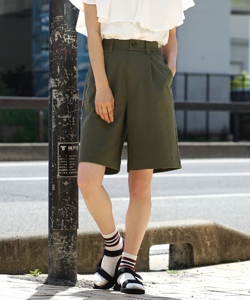 zootie(ズーティー)の「【穿いてひんやり!接触冷感パンツ】 COOL TOUCH 接触冷感ショートパンツ(その他パンツ・レディース・アイボリー/ダークベージュ/ライトベージュ/ブラック/カーキ/ベージュ系その他/ブラウン/ベージュ・L/S/M)」の8枚目の写真