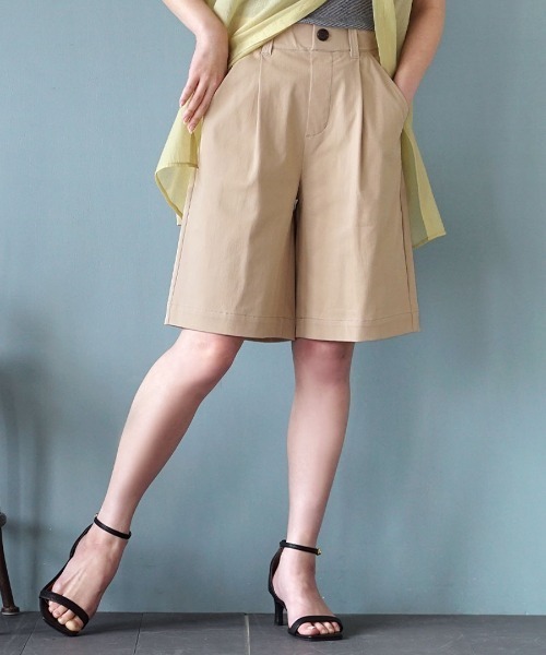 zootie(ズーティー)の「【穿いてひんやり!接触冷感パンツ】 COOL TOUCH 接触冷感ショートパンツ(その他パンツ・レディース・アイボリー/ダークベージュ/ライトベージュ/ブラック/カーキ/ベージュ系その他/ブラウン/ベージュ・L/S/M)」の6枚目の写真